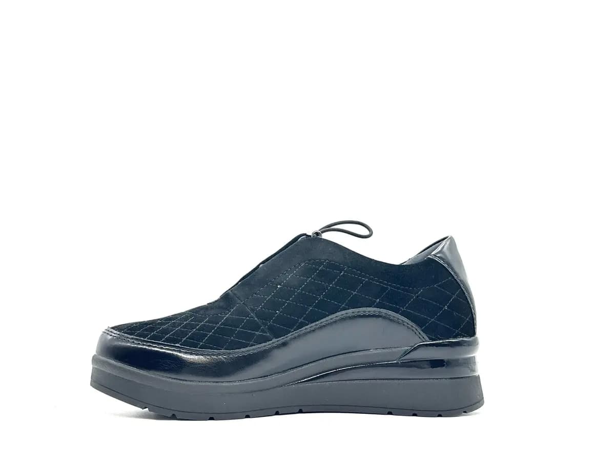 Stonefly sneaker donna pelle e tessuto nero comfort suola ammortizzata in Sneaker casual Calzature Durello - Agna, commercioVirtuoso.it