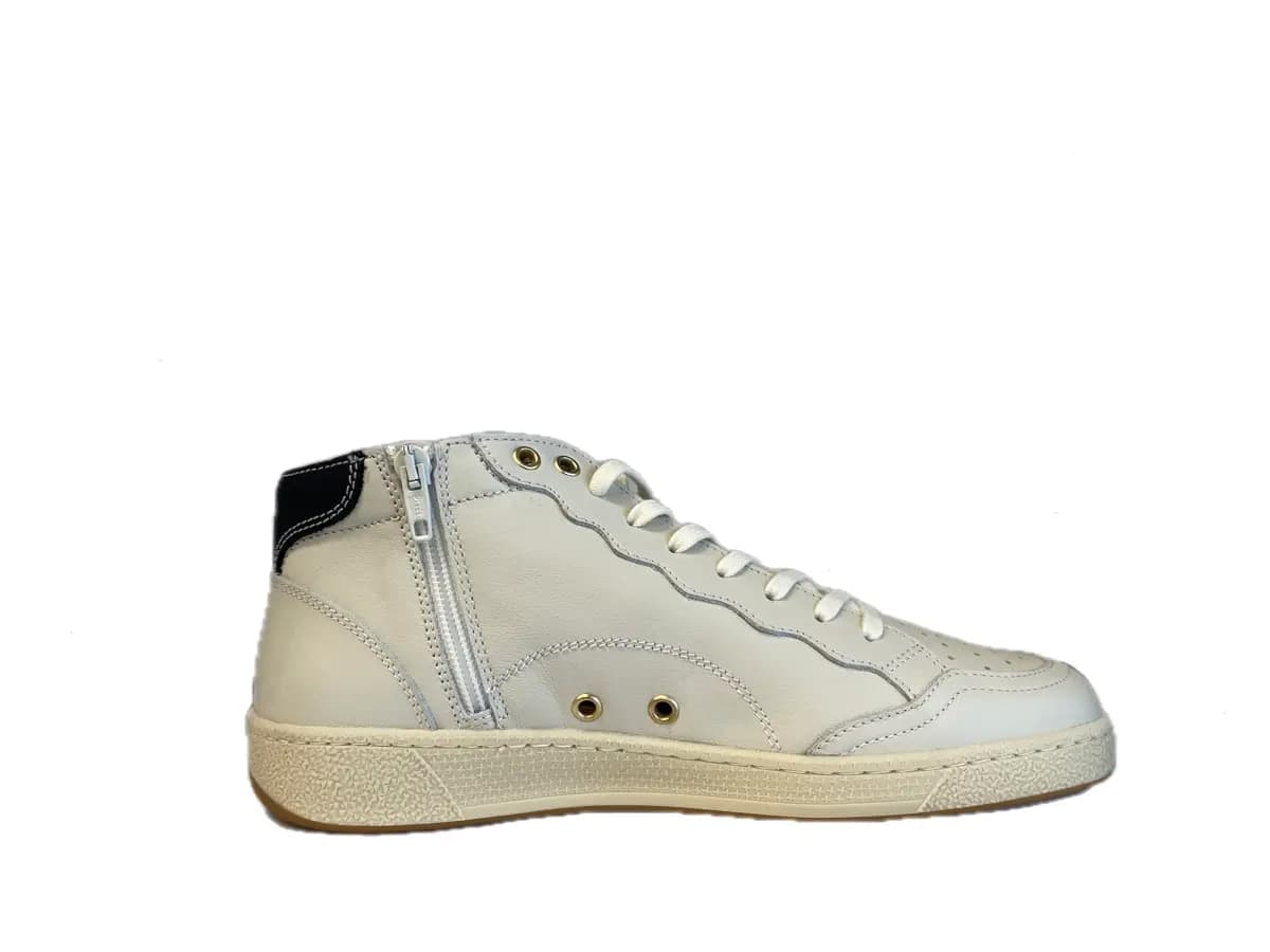 BLAUER Sneakers alta uomo Murray 02 in pelle white in Sneaker casual Calzature Durello - Agna, commercioVirtuoso.it