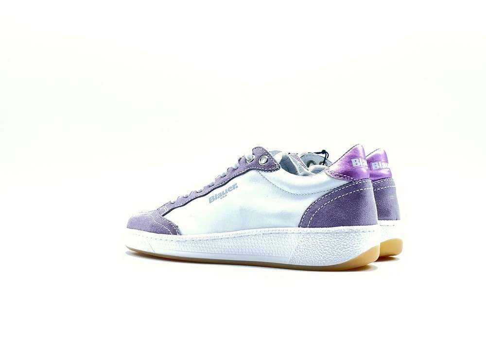 BLAUER OLYMPIA WHITE LILLA in Sneaker casual Calzature Durello - Agna, commercioVirtuoso.it