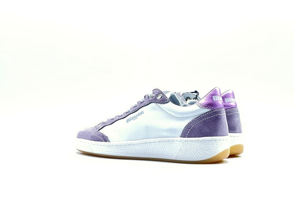 BLAUER OLYMPIA WHITE LILLA in Sneaker casual Calzature Durello - Agna, commercioVirtuoso.it
