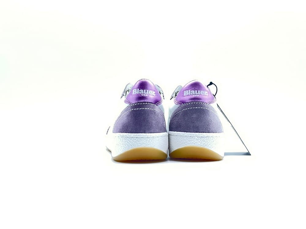 BLAUER OLYMPIA WHITE LILLA in Sneaker casual Calzature Durello - Agna, commercioVirtuoso.it