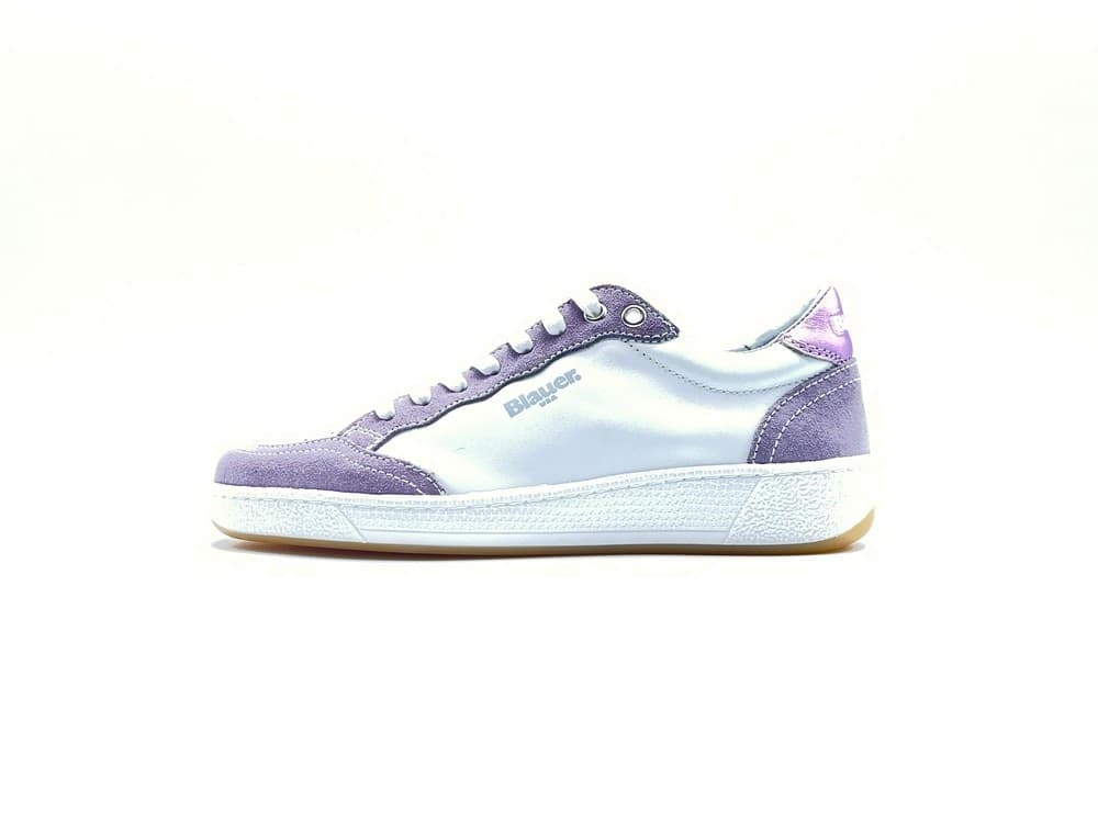 BLAUER OLYMPIA WHITE LILLA in Sneaker casual Calzature Durello - Agna, commercioVirtuoso.it