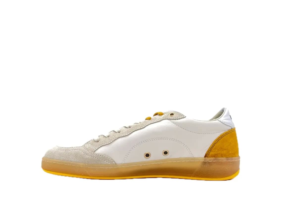BLAUER Sneakers Murray Uomo White Ochre in Sneaker casual Calzature Durello - Agna, commercioVirtuoso.it