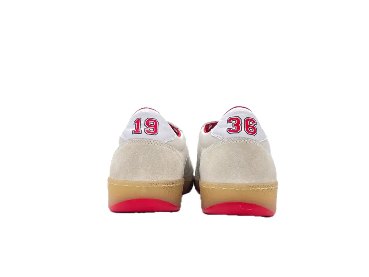 BLAUER Sneakers Murray Uomo White Red in Sneaker casual Calzature Durello - Agna, commercioVirtuoso.it