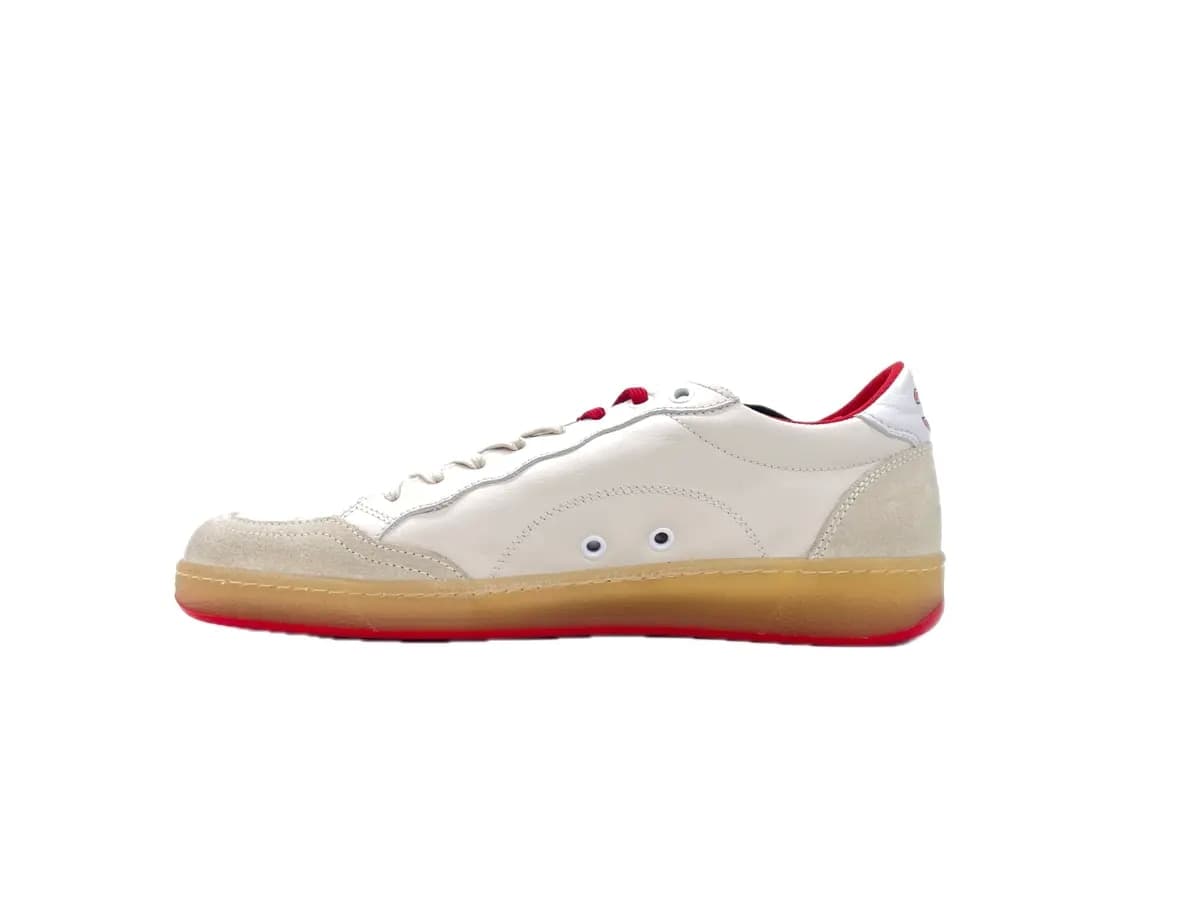 BLAUER Sneakers Murray Uomo White Red in Sneaker casual Calzature Durello - Agna, commercioVirtuoso.it