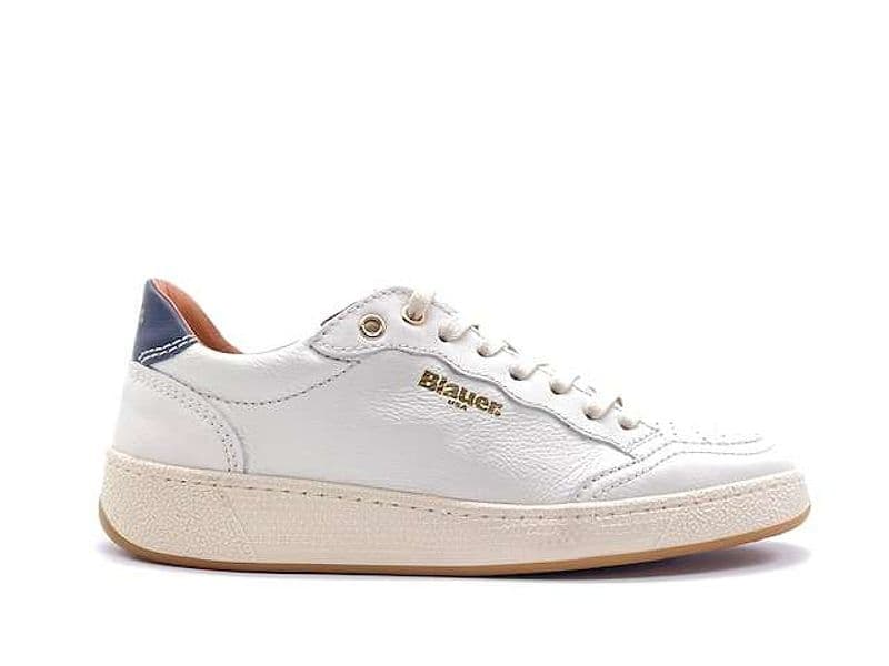 BLAUER Sneakers donna S0OLYMPIA1LEA white in Sneaker casual Calzature Durello - Agna, commercioVirtuoso.it