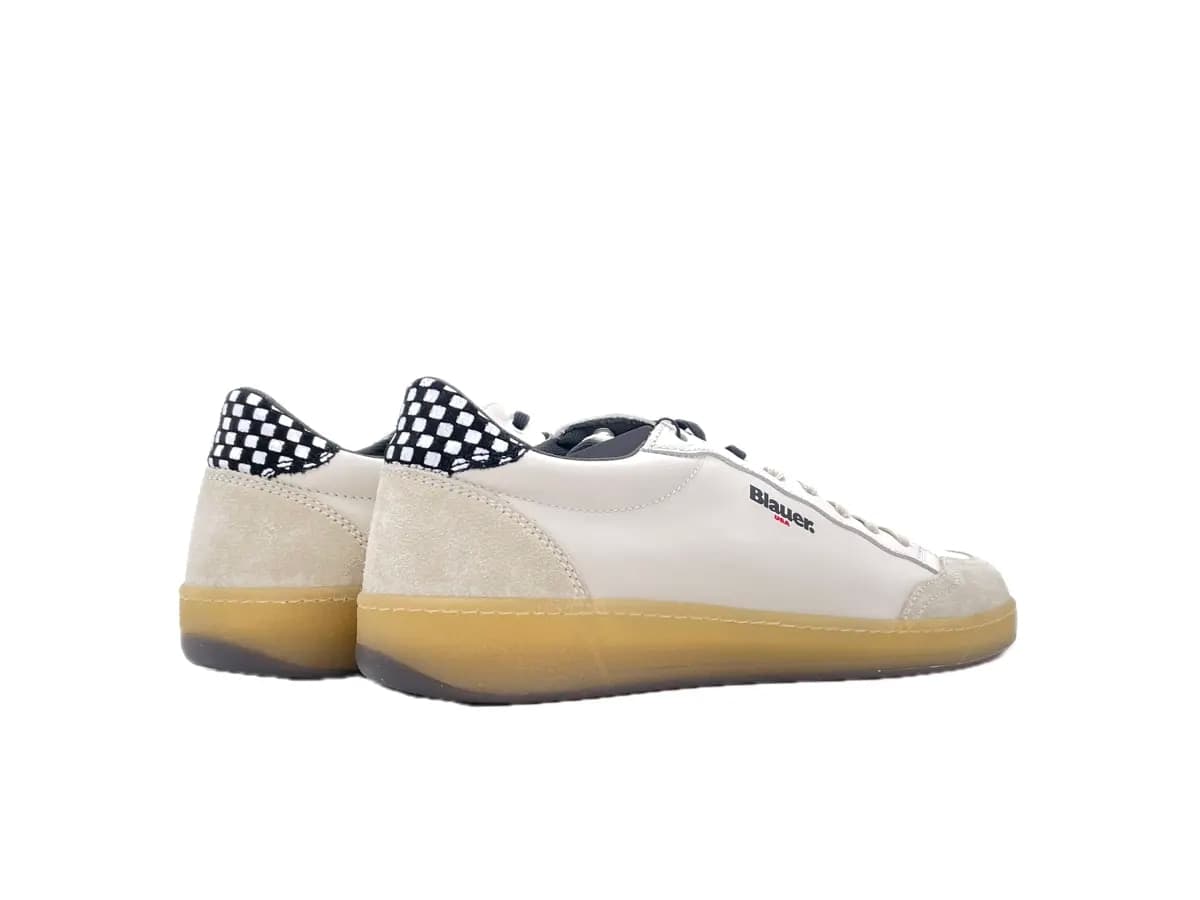 BLAUER Sneakers Murray Uomo White Black in Sneaker casual Calzature Durello - Agna, commercioVirtuoso.it