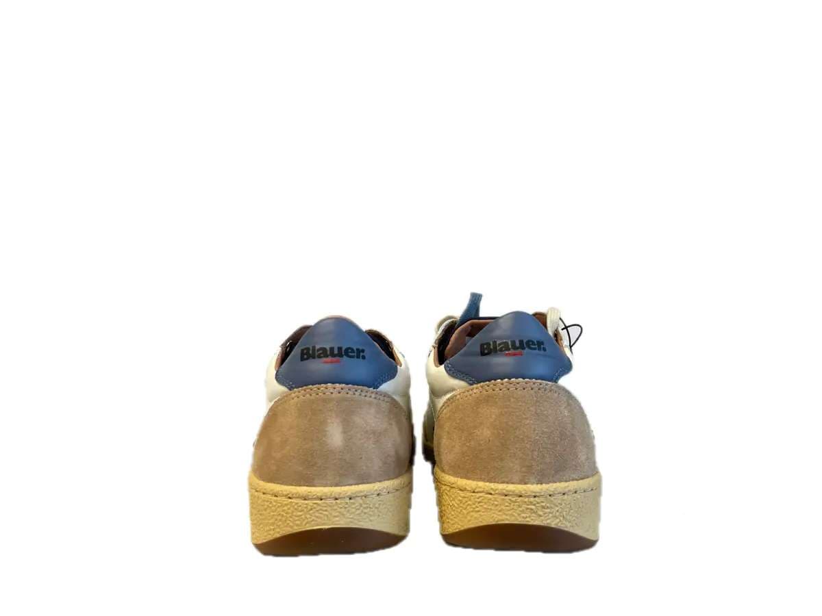 BLAUER Sneakers uomo Murray 01 Pelle White Brown in Sneaker casual Calzature Durello - Agna, commercioVirtuoso.it