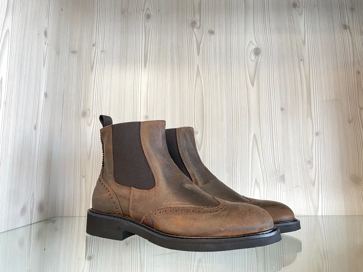 Jackal Milano stivaletti uomo Chelsea in pelle marrone - 6
