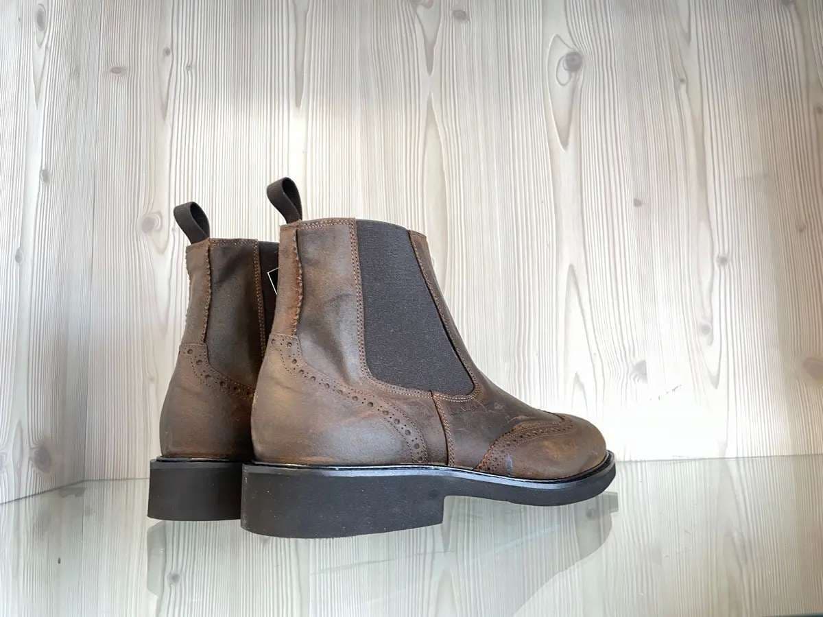 Jackal Milano stivaletti uomo Chelsea in pelle marrone in Stivali Calzature Durello - Agna, commercioVirtuoso.it