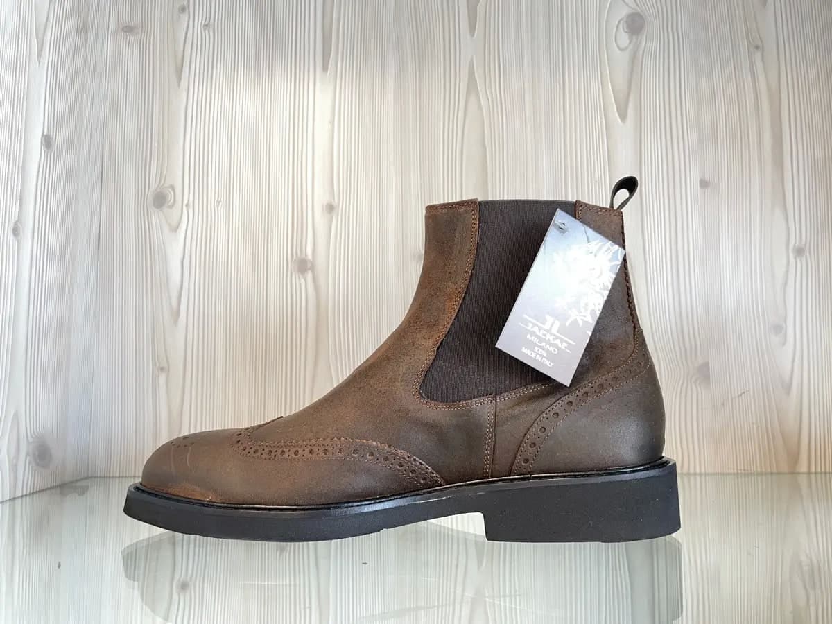 Jackal Milano stivaletti uomo Chelsea in pelle marrone in Stivali Calzature Durello - Agna, commercioVirtuoso.it