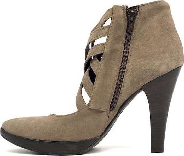 BORGO Décolleté Intrecciato Suede Taupe - 4