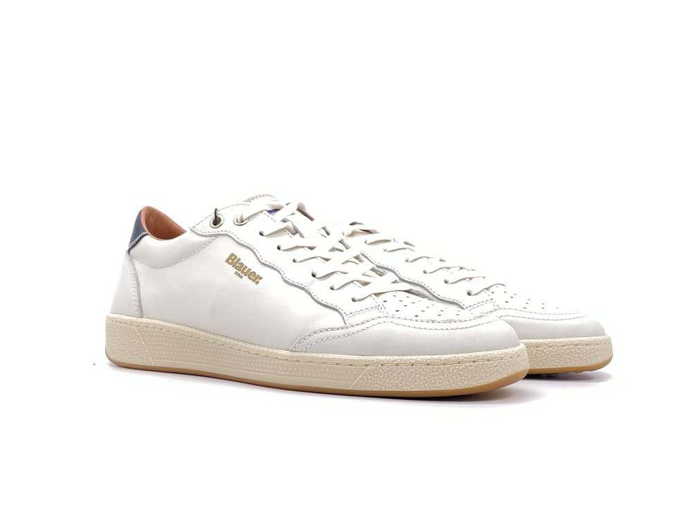 BLAUER Sneakers uomo Murray01 pelle bianca - 7