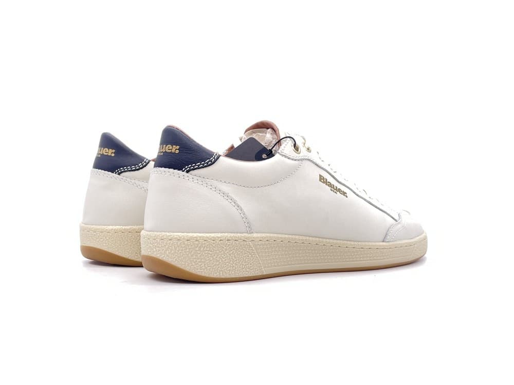 BLAUER Sneakers uomo Murray01 pelle bianca in Sneaker casual Calzature Durello - Agna, commercioVirtuoso.it