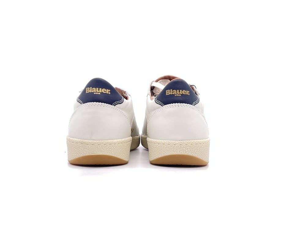 BLAUER Sneakers uomo Murray01 pelle bianca in Sneaker casual Calzature Durello - Agna, commercioVirtuoso.it