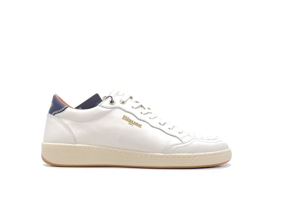 BLAUER Sneakers uomo Murray01 pelle bianca in Sneaker casual Calzature Durello - Agna, commercioVirtuoso.it