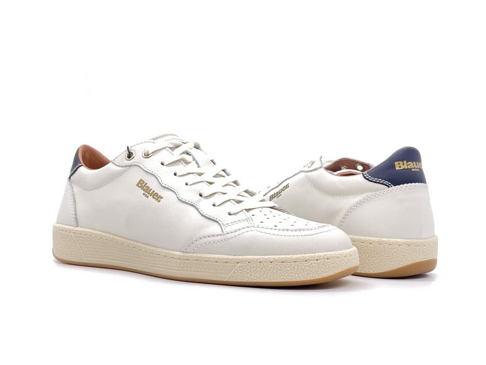 BLAUER Sneakers uomo Murray01 pelle bianca - 6