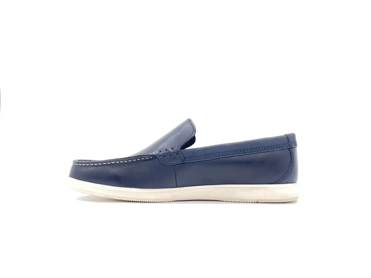 CLARKS BRATTON LOAFER Mocassino Uomo pelle Navy in Loafer e mocassini Calzature Durello - Agna, commercioVirtuoso.it