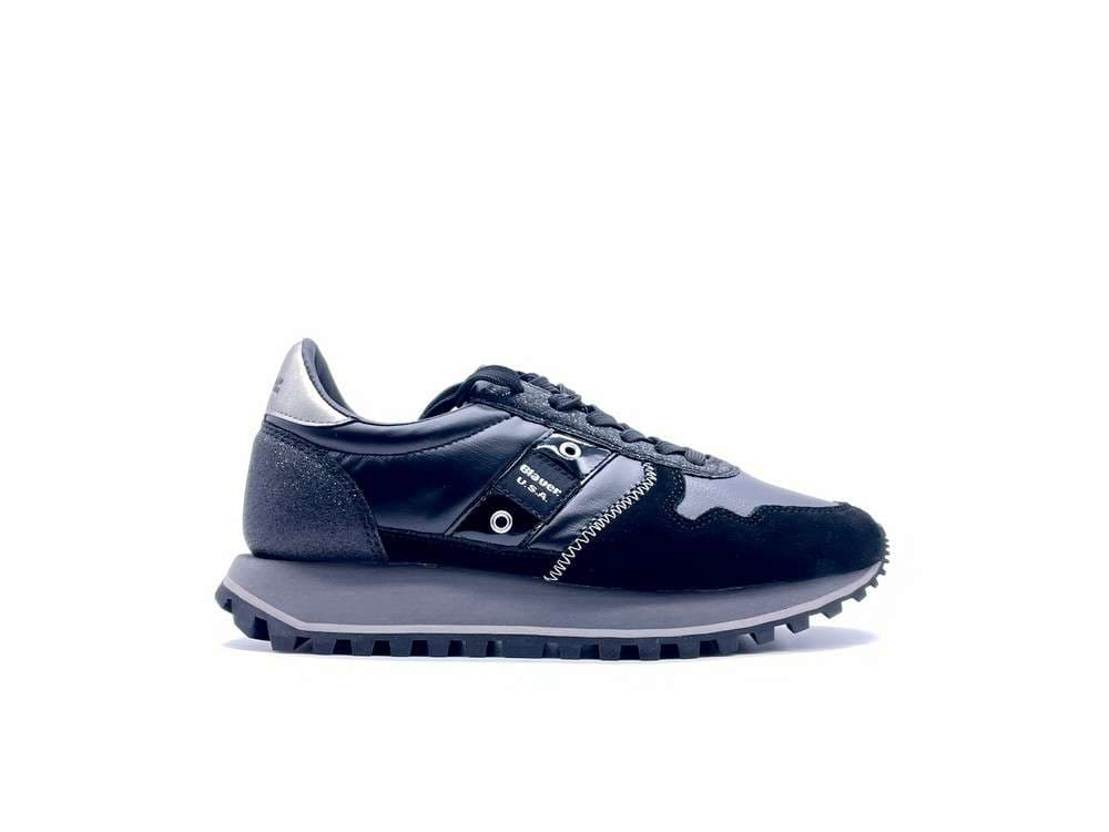 BLAUER Sneakers Donna Millen Nero in Sneaker casual Calzature Durello - Agna, commercioVirtuoso.it