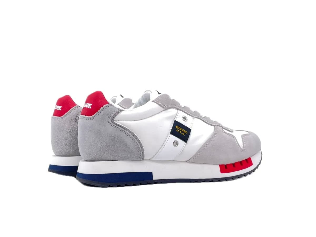 BLAUER Queens01 Sneakers Uomo Bianche in Sneaker casual Calzature Durello - Agna, commercioVirtuoso.it