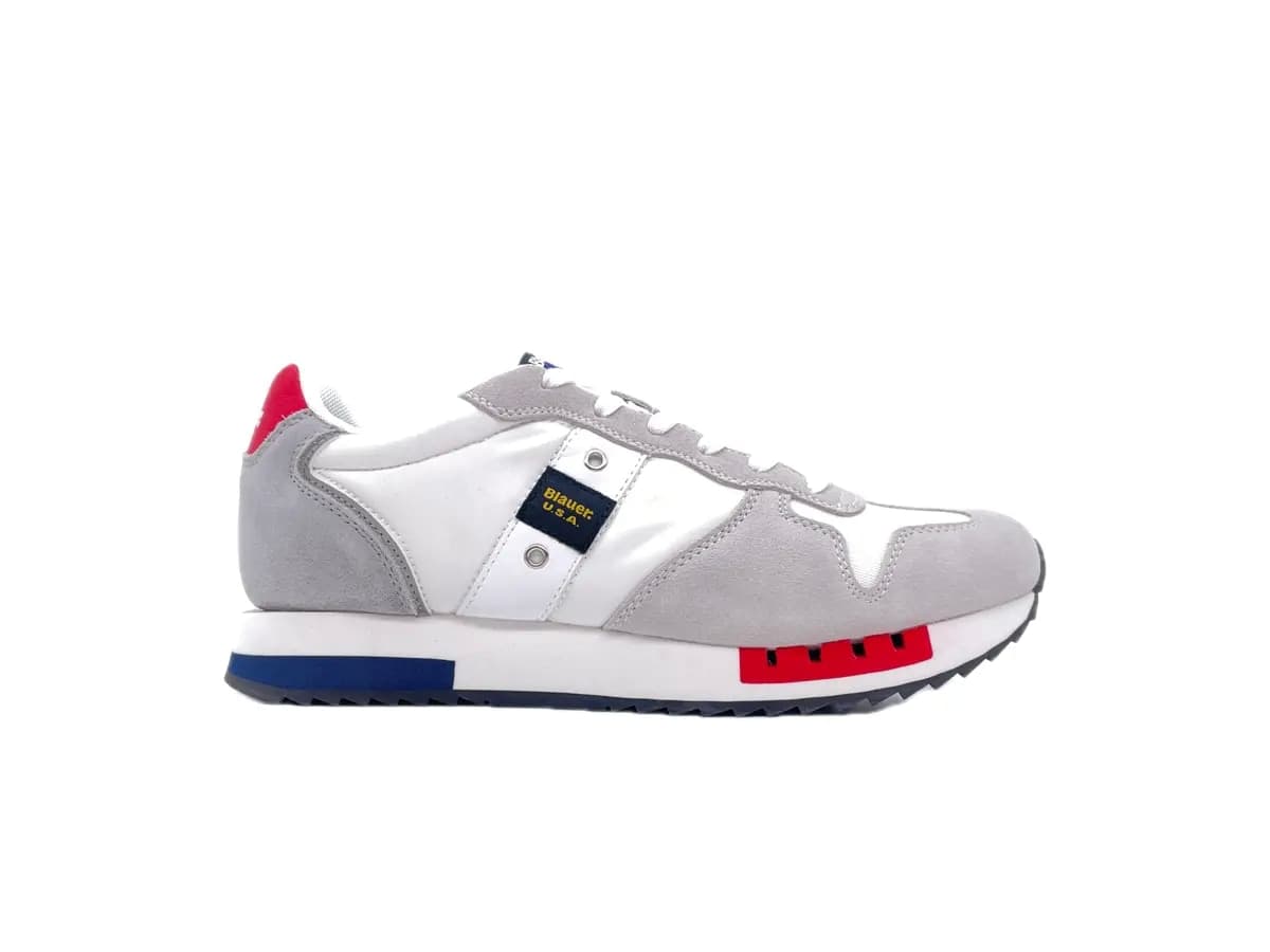 BLAUER Queens01 Sneakers Uomo Bianche in Sneaker casual Calzature Durello - Agna, commercioVirtuoso.it