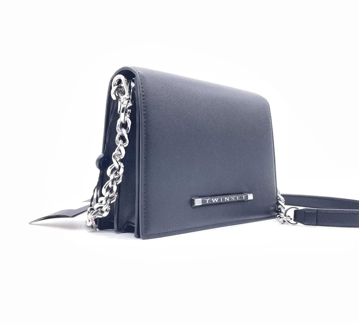 TWINSET Borsa TRACOLLA 241TB7045 saffiano nero in Borse a tracolla Calzature Durello - Agna, commercioVirtuoso.it