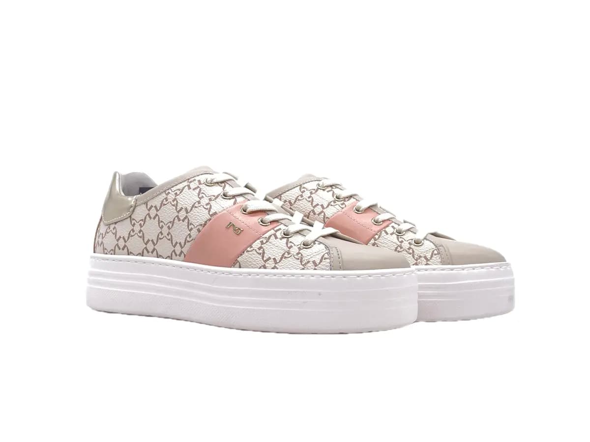 NERO GIARDINI Sneakers Donna Beige Rosa - 6