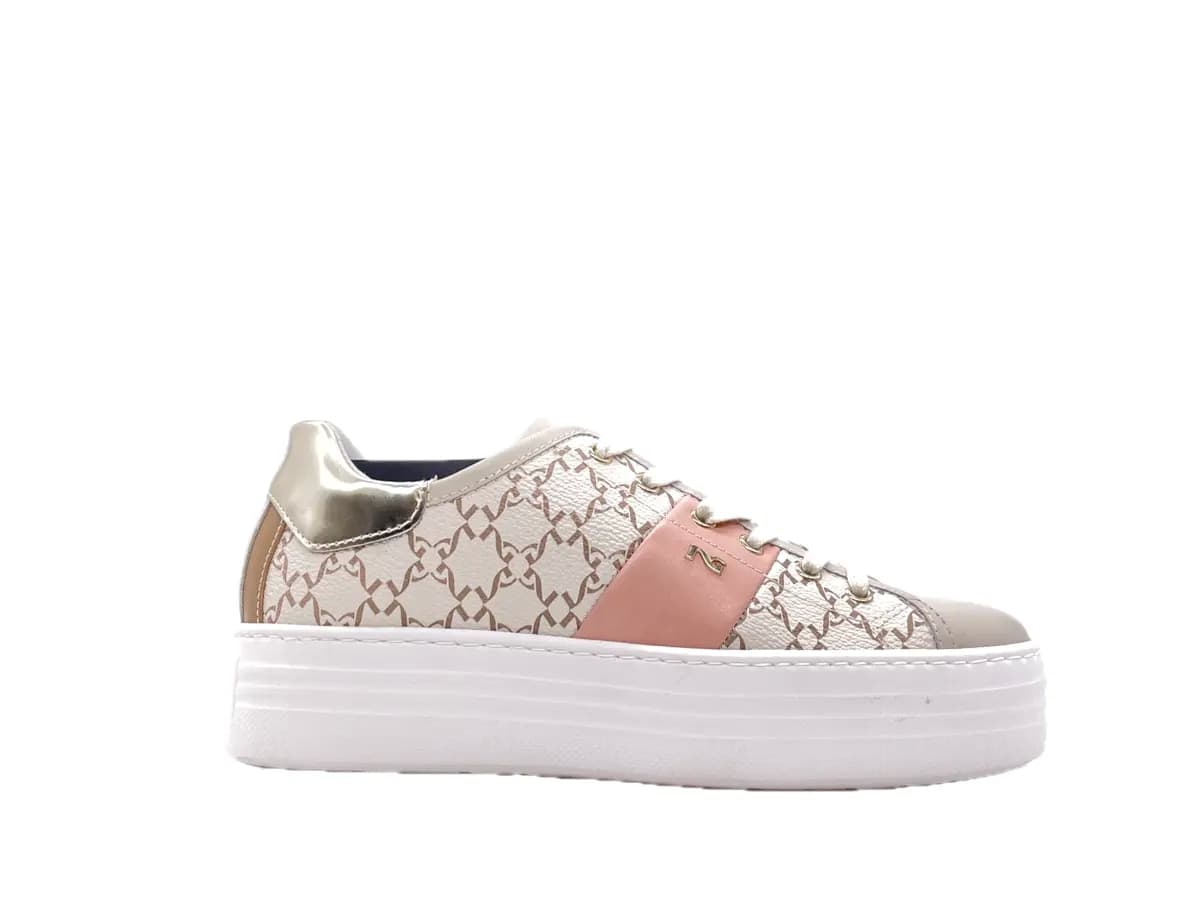 NERO GIARDINI Sneakers Donna Beige Rosa in Sneaker casual Calzature Durello - Agna, commercioVirtuoso.it