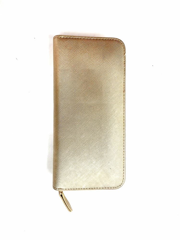 TWINSET Portafoglio Zip around grande 241TH7010 Saffiano Golden in prodotto Calzature Durello - Agna, commercioVirtuoso.it