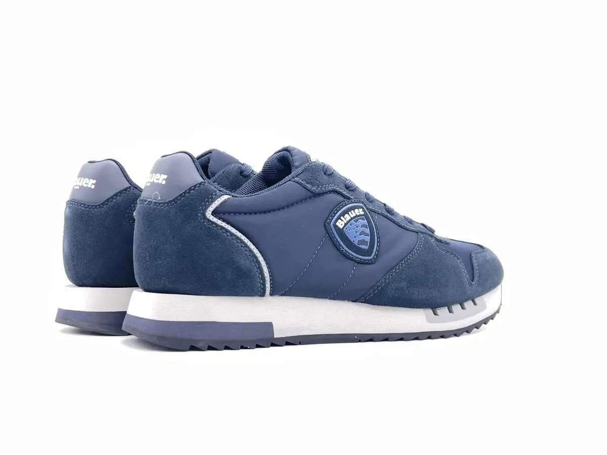 BLAUER Sneakers uomo Queens05 in camoscio e tessuto Navy in Sneaker casual Calzature Durello - Agna, commercioVirtuoso.it