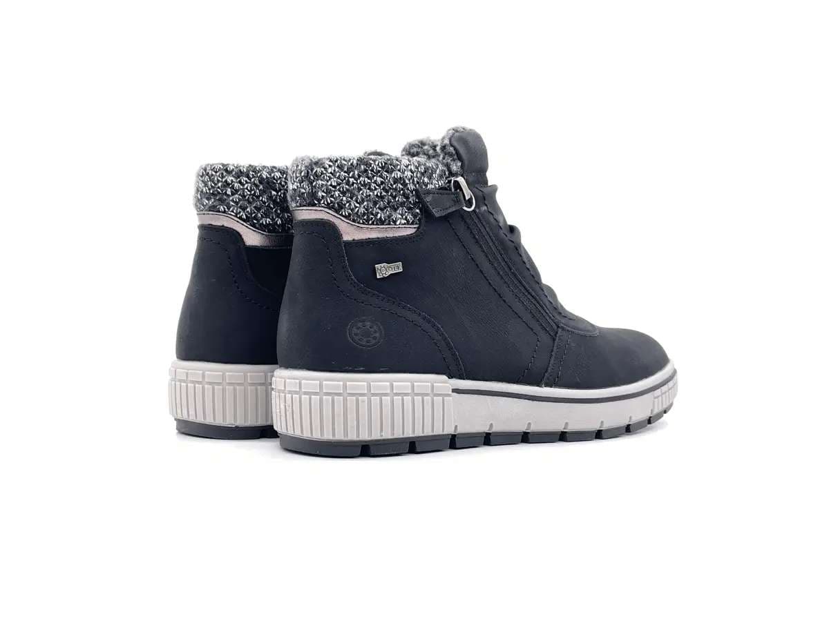 Relife scarponcini donna pelle nera doppia zip imbottiti comfort invernali in Stivali Calzature Durello - Agna, commercioVirtuoso.it