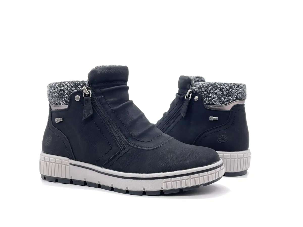 Relife scarponcini donna pelle nera doppia zip imbottiti comfort invernali in Stivali Calzature Durello - Agna, commercioVirtuoso.it
