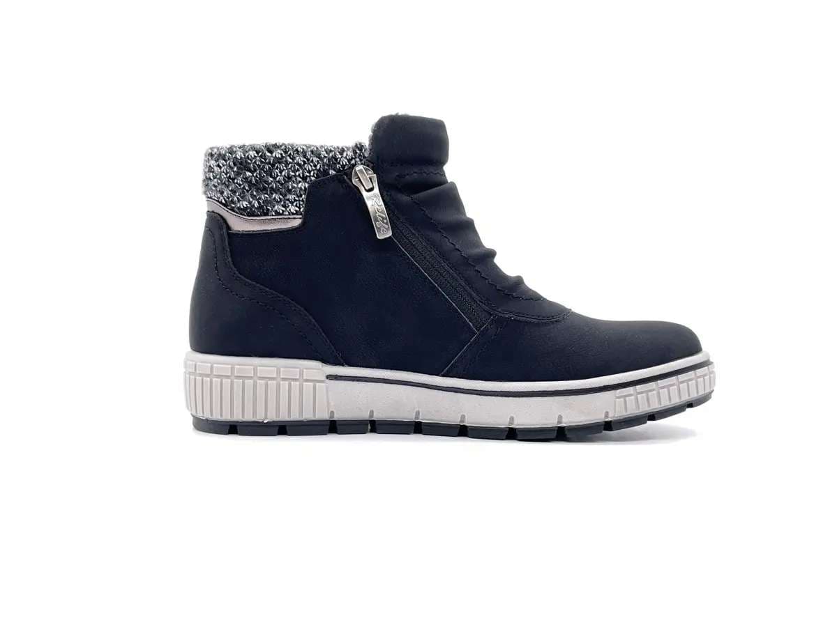 Relife scarponcini donna pelle nera doppia zip imbottiti comfort invernali in Stivali Calzature Durello - Agna, commercioVirtuoso.it