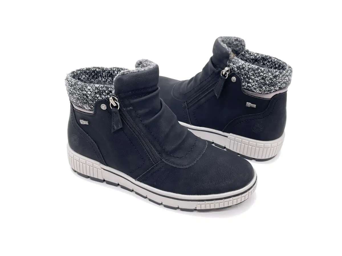 Relife scarponcini donna pelle nera doppia zip imbottiti comfort invernali in Stivali Calzature Durello - Agna, commercioVirtuoso.it