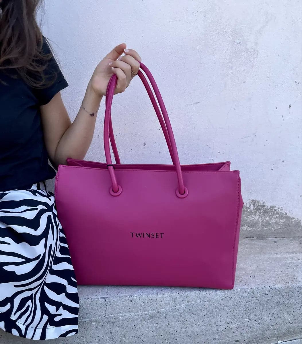 TWINSET Borsa Shopper fucsia in Borse a spalla Calzature Durello - Agna, commercioVirtuoso.it