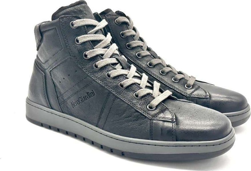 NERO GIARDINI Sneakers alta uomo in Pelle colore nero in Sneaker casual Calzature Durello - Agna, commercioVirtuoso.it