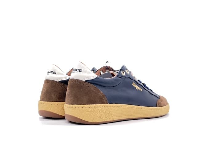 BLAUER Sneakers Uomo Murray Brown Navy in Sneaker casual Calzature Durello - Agna, commercioVirtuoso.it