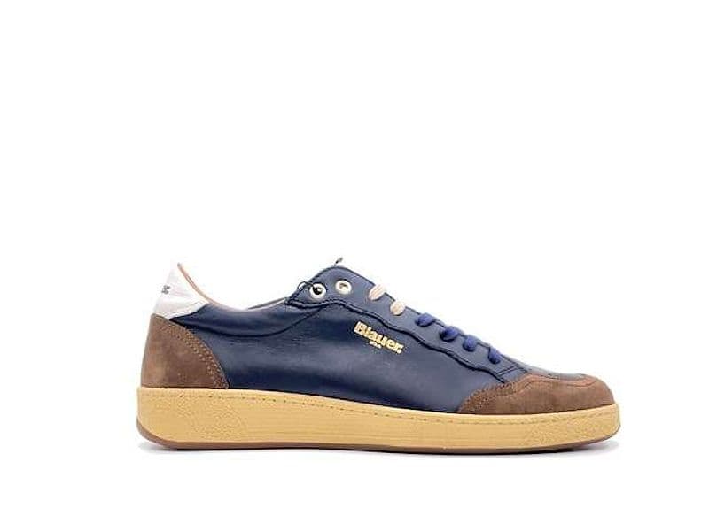 BLAUER Sneakers Uomo Murray Brown Navy in Sneaker casual Calzature Durello - Agna, commercioVirtuoso.it