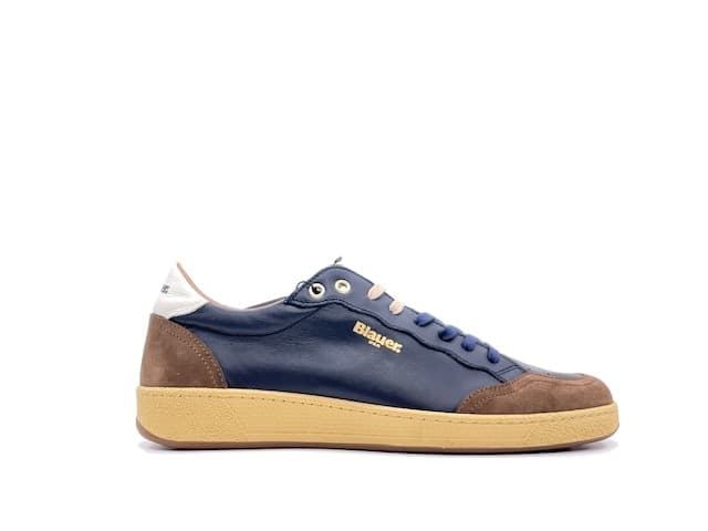 BLAUER Sneakers Uomo Murray Brown Navy in Sneaker casual Calzature Durello - Agna, commercioVirtuoso.it