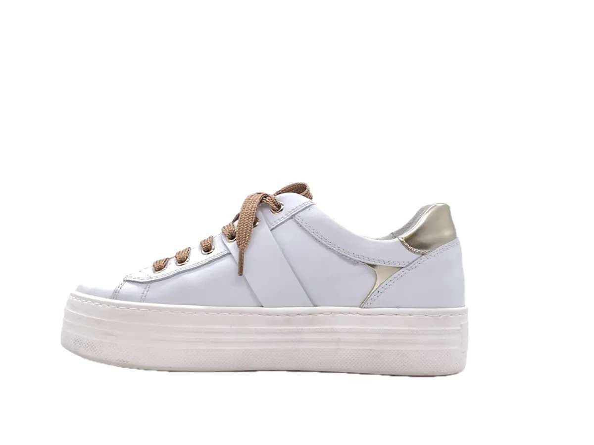 NERO GIARDINI Sneakers donna in pelle bianca - 5