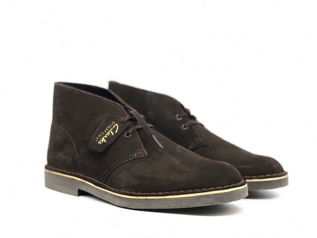 Clarks Desert Boot uomo in pelle scamosciata marrone scuro - 6