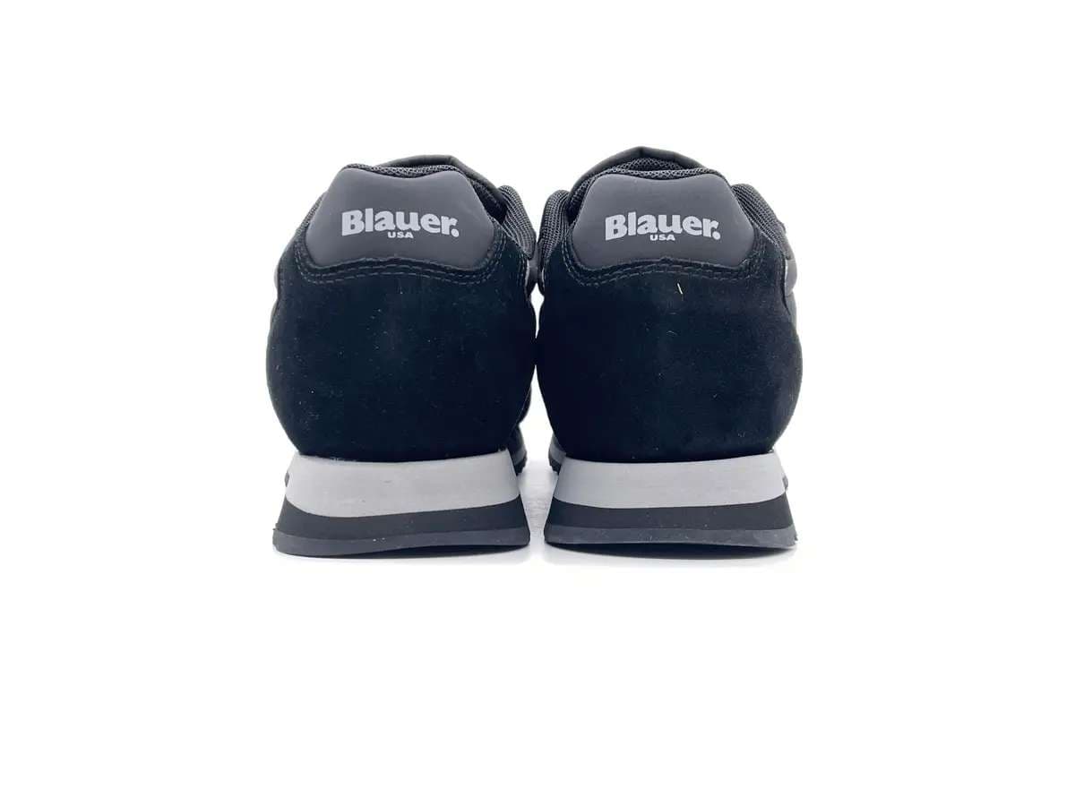 BLAUER Sneakers uomo QUEENS05 in camoscio e tessuto black - 6