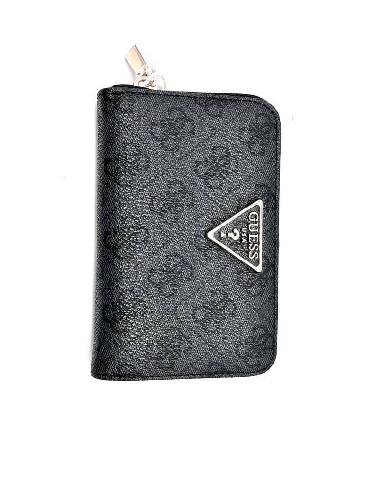 GUESS Borsa pochette portafogli Noelle Mini Coal Logo - 3