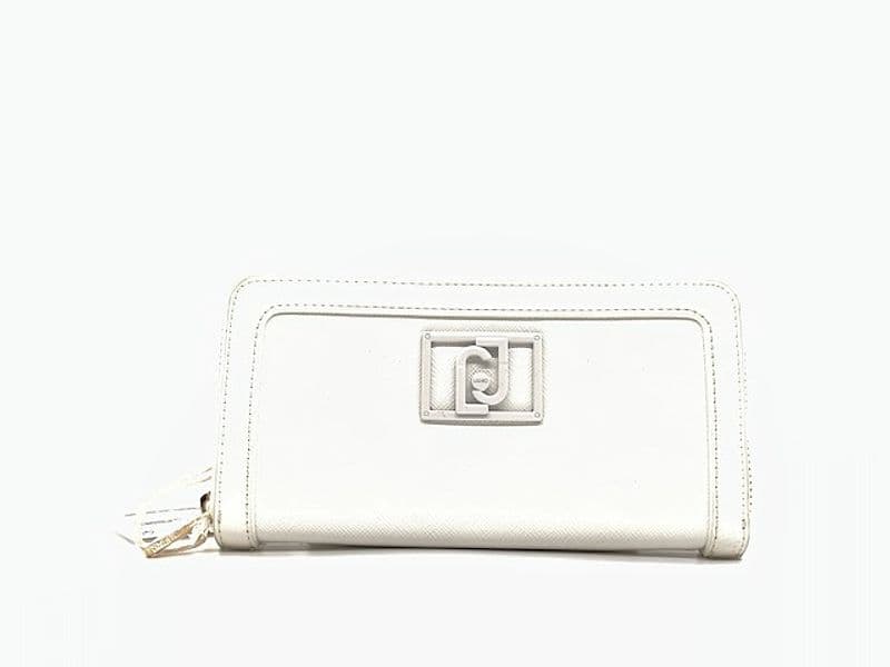 LIU JO Portafogli donna zip around safiano bianco - 3