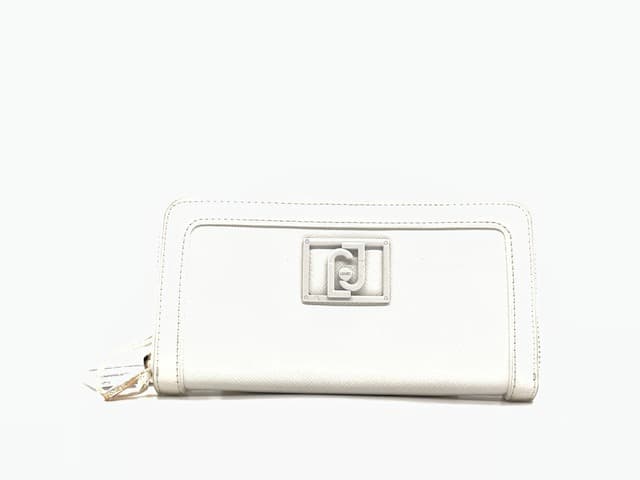 LIU JO Portafogli donna zip around safiano bianco - 4