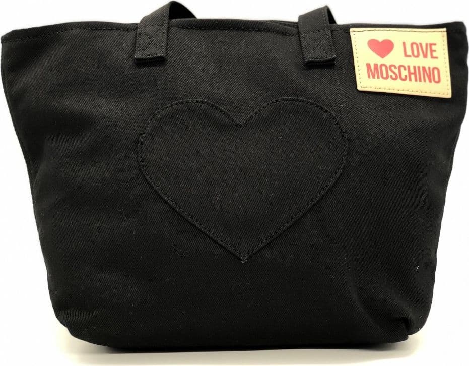 LOVE MOSCHINO borsa donna denim nero small - 5