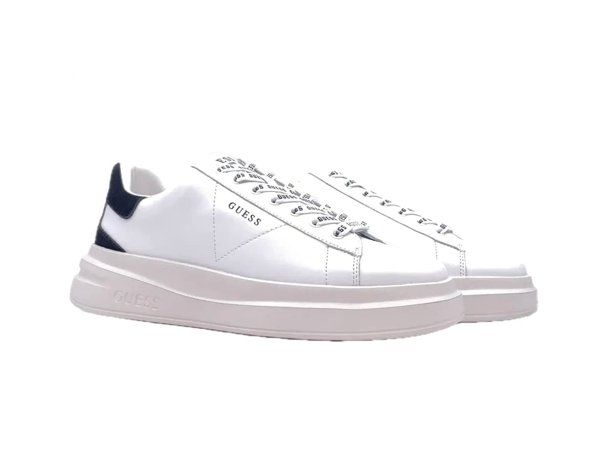 GUESS Sneakers Uomo white black con stringhe logate - 7