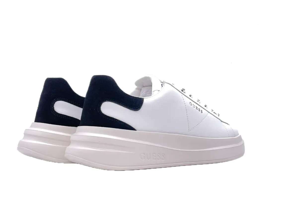 GUESS Sneakers Uomo white black con stringhe logate in Sneaker casual Calzature Durello - Agna, commercioVirtuoso.it