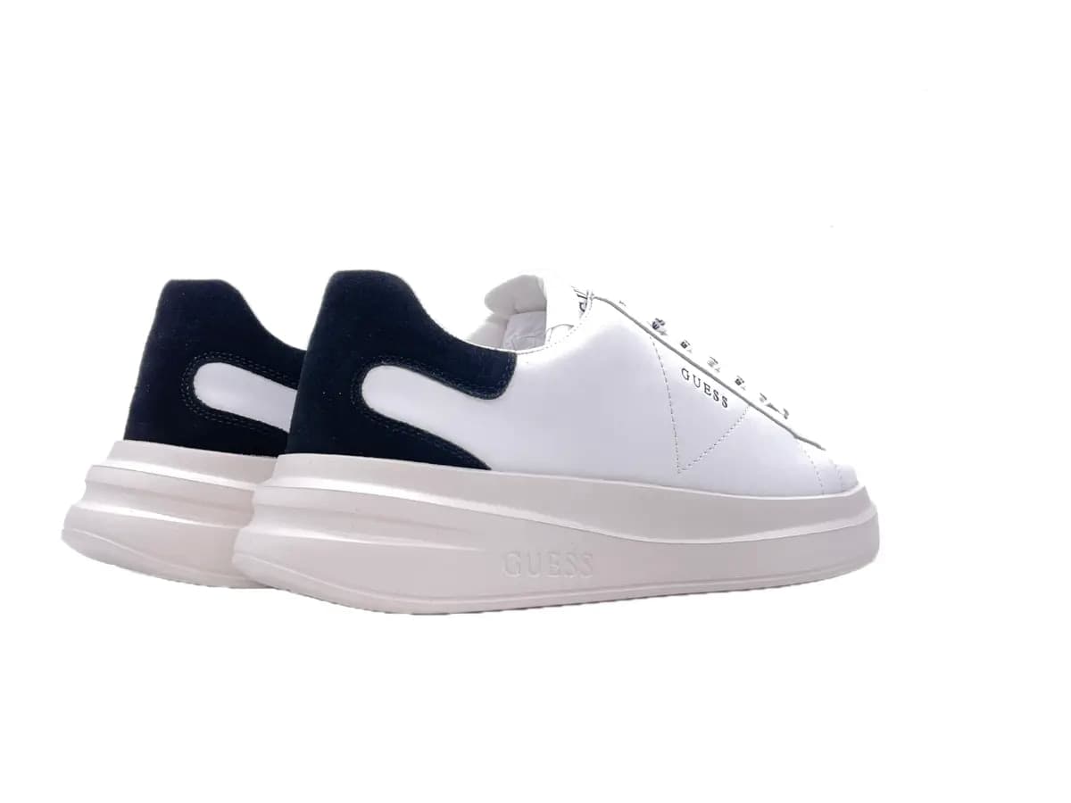 GUESS Sneakers Uomo white black con stringhe logate in Sneaker casual Calzature Durello - Agna, commercioVirtuoso.it