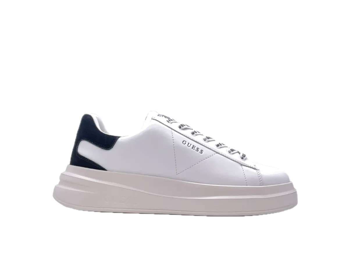 GUESS Sneakers Uomo white black con stringhe logate in Sneaker casual Calzature Durello - Agna, commercioVirtuoso.it